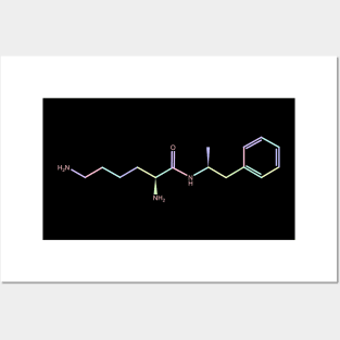 Vyvanse Kawaii Pastel Rainbow Molecule Posters and Art